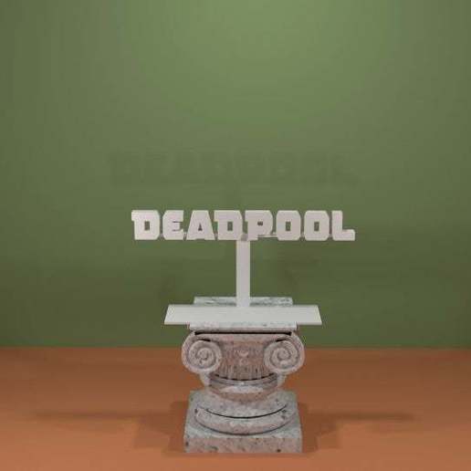 deadpool logo art signes logos signe marvel comics de 3D print model - Mito3D