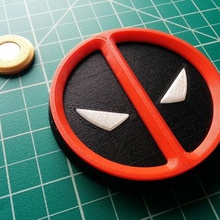 deadpool magnetic symbol fashion costume cosplay 3d print model - Mito3D