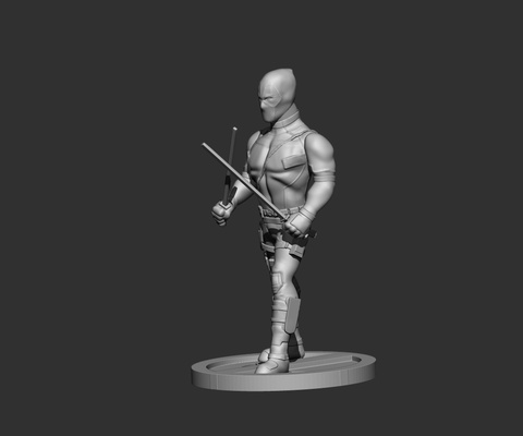 deadpool pose 2 wolverine e logan marvel x-men diorama action figure 3dprint 3d print model - Mito3D