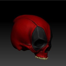 deadpool skull art bust marvel 3d print model - Mito3D