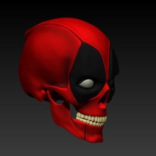 deadpool cranio v2 art la marvel 3d print model - Mito3D