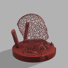 deadpool voronoi art 3d 3d print model - Mito3D
