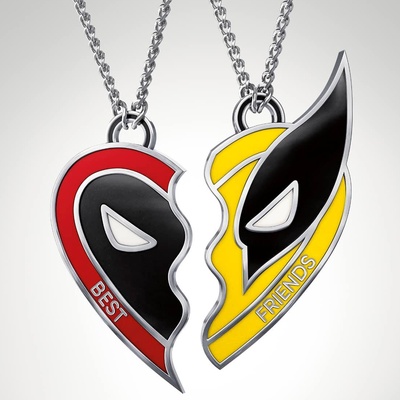 deadpool wolverien necklace official poster marvel jewelery 3d print model - Mito3D