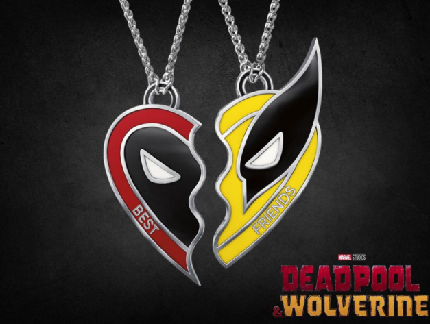 deadpool wolverine best friends Jewelry and love necklace jewelry keychain necklacebest 3D print model - Mito3D