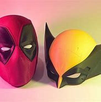 deadpool wolverine combo helmet pack claws claw mask 3d print model - Mito3D