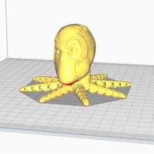 tot Spiel totes Schwimmbad Tintenfisch komisch 3d print model - Mito3D