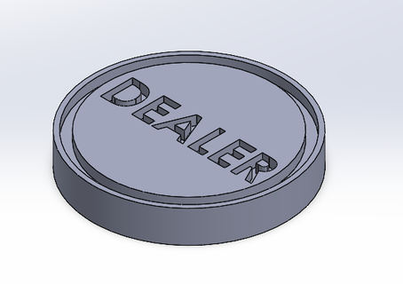 dealer poker chip 3d print model - Mito3D