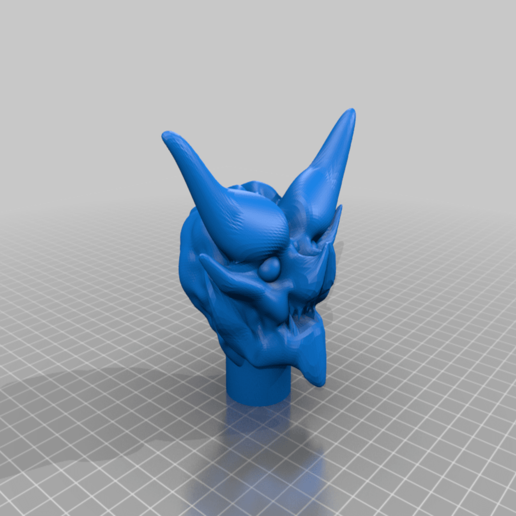 deamon head 003 demon sculptures 3D print model - Mito3D