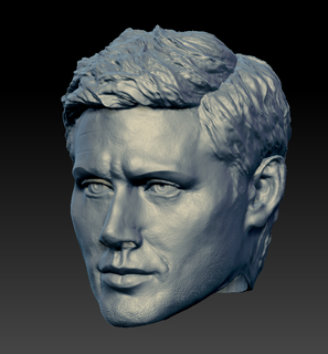 dean winchester supernatural jensen ackles custom action figure head 3d print model - Mito3D