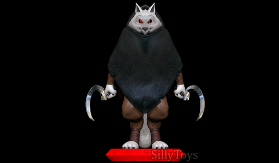 death - puss boots last wish wolf furry anthro male sickle blade sword villain evil 3d print model - Mito3D