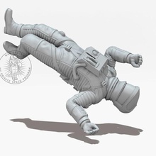 la mort de l'astronaute art sculptures l'espace public l'oxygène l'orbite nasa film lune monolithe kubrick jupiter le casque hal 9000 grueter discoverey ordinateur 2001 3d print model - Mito3D