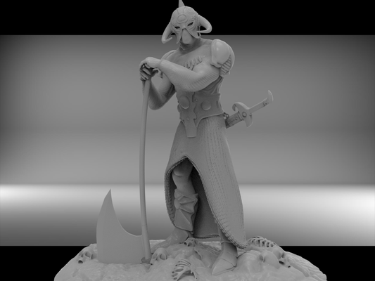 ölüm satıcı sanat şövalye 3dprint conan frazetta dürüst balta savaşçı maske binmek komik silah barbar kask zırh kılıç 3d print model - Mito3D