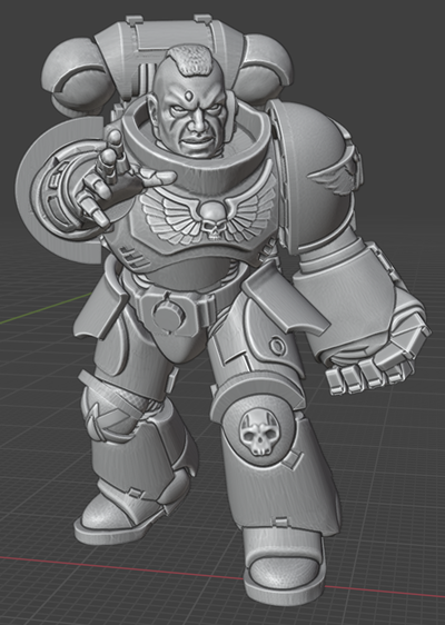 death fist marine game blood angels bloody company interstellar space vampire power 3d print model - Mito3D