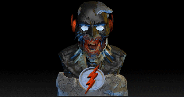 Morte veloce zombie arte dc dccomics supereroe comico fan art lampo nero velocista 3d print model - Mito3D