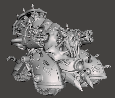 death guard disgusting hauler helping hands nurd-gales female poxy one page pinup war games 3d print model - Mito3D