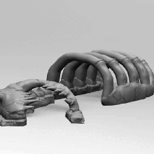 morte mandíbula 3d print model - Mito3D