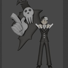 death kid - soul eater various shinigami deaththekid souleater anime toy 3d print model - Mito3D