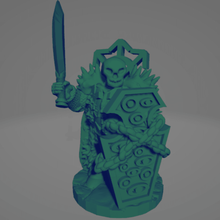 death knight chopper game miniature 28mm 30mm dungeons dragons undead skeleton 3d print model - Mito3D