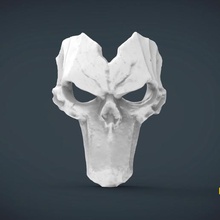 giyilebilir ölüm maskesi darksiders - yaşam boyutu moda kask 3d print model - Mito3D