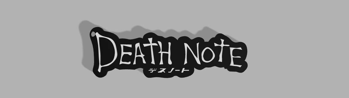 Morte Nota chiave squillare Death Note manga anime animato demone nero mostro logo 3d print model - Mito3D