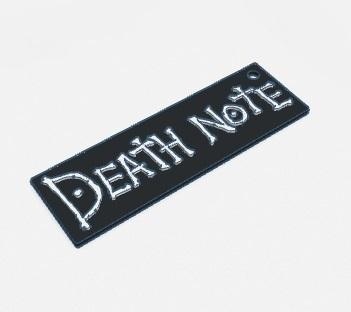 death note keychain logo anime series sleeve key ryuk shinigami l light yagami mass amane kira 3d print model - Mito3D