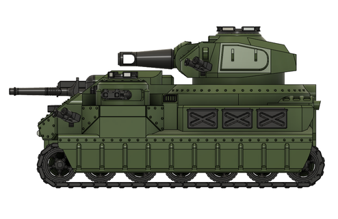 muerte rodillo pesado tanque miniatura juego guerra mesa 3d print model - Mito3D