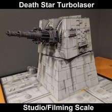 death star turbolaser turret - filming scale gadget turbo laser cannon gun greeblies nurnies wars replica studio sci-fi tower 3d print model - Mito3D