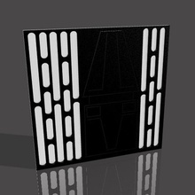 death star wall wars diorama various texture hall ship space toy tile 3d print model - Mito3D