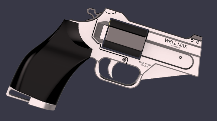 ölüm karaya vurma 357 magnum revolver 3d model uçurum açlık mads mikkelsen tabanca yazdır kostüm oyunu destek hideo kojima yapımlar video oyunları kendin yap 3d print model - Mito3D