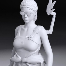muerte varada mamá Arte juego personaje hembra 3d print model - Mito3D