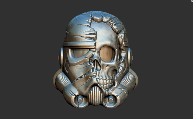death trooper helmet start wars 3d print model - Mito3D
