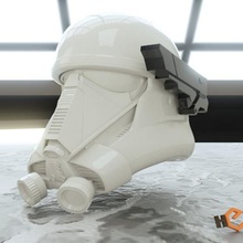 morte trooper casco addon lato targeter moda 3d print model - Mito3D