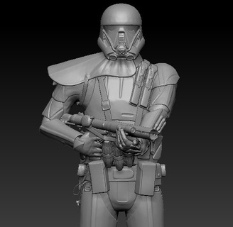 death trooper star wars death trooper trooper figure  3d print model - Mito3D