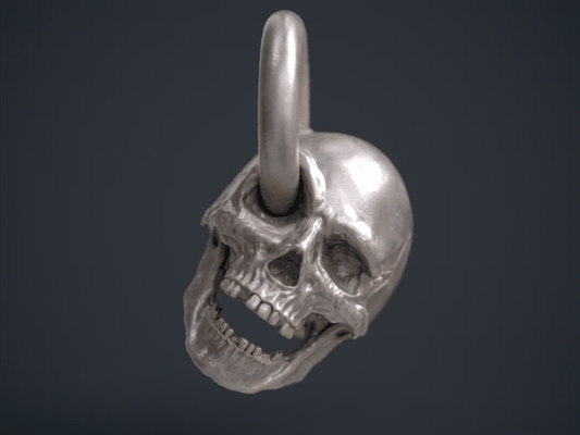 deathgaze skull pendant 3d printable jewelry death biker pirate goth gothic emo punk fashion 3d print model - Mito3D