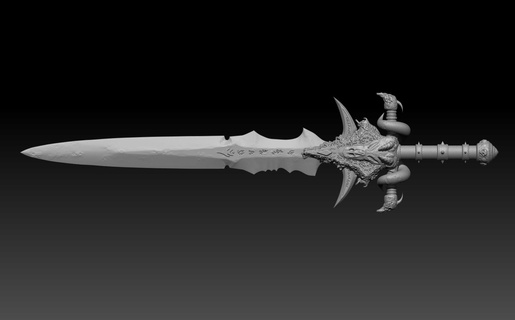 deathknight sword dk death wow arthas knight 3d print model - Mito3D