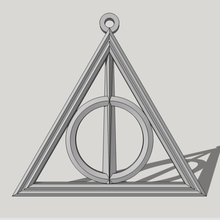 deathly hallows various keychain earring necklace magic hp harry potter 3d print model - Mito3D