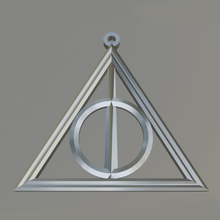 deathly hallows jewelry art keychain earring necklace magic hp harry potter 3d print model - Mito3D