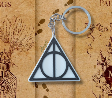 deathly hallows - harry potter harrypotter hogwarts potterhead slytherin hermionegranger gryffindor hufflepuff ronweasley ravenclaw dracomalfoy 3d print model - Mito3D