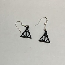 deathly hallows earring oranament jewelry harry potter art 3d print model - Mito3D