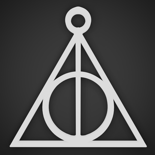 ölümcül Hallows anahtarlık Sanat Harry çömlekçi 3D print model - Mito3D