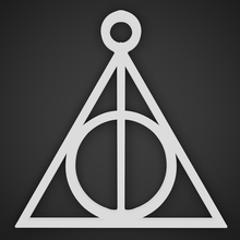 deathly hallows keychain art harry potter 3d print model - Mito3D