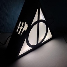 deathly hallows lamp harrypotter led 3d print model - Mito3D