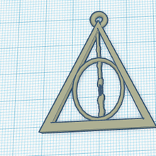 deathly hallows necklace 3d print model - Mito3D