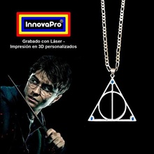 deathly hallows pendant harry potter jewelry movie totem necklace earring earrings key ring relics death keychain 3d print model - Mito3D