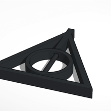 reliquias de la muerte rotación pendal casa harrypotter 3d print model - Mito3D