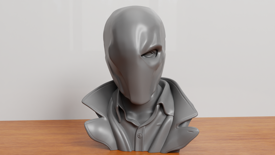 deathstroke bust slade wilson dc comics stl printable batman sculpture sculpting dark knight joker gotham arkham justice league 3d print model - Mito3D