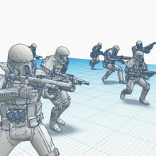 soldado muerte batalla poses sw pícaro juego mesa 11d miniaturas 1 estrella guerras accesorios 3d print model - Mito3D