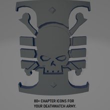 deathwatch chapter icons pack moulded hard transfers game warhammer 40k space marine marines 3d print model - Mito3D
