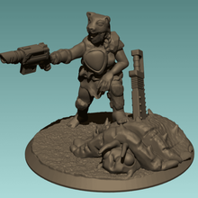 deathworld space sergeant game 40k 28mm imperial guard death jaguar barbarian sci-fi post apocalyptic infantry 3d print model - Mito3D