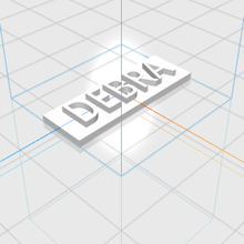 debra lettere femmina 3d regalo 3d print model - Mito3D